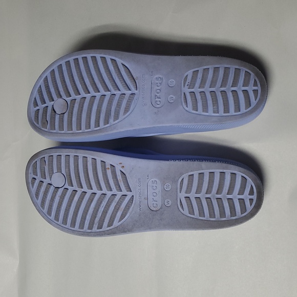 CROCS Classic Flip Flop Platform Sandals Size 10 Perriwinkle Womens - Picture 11 of 16